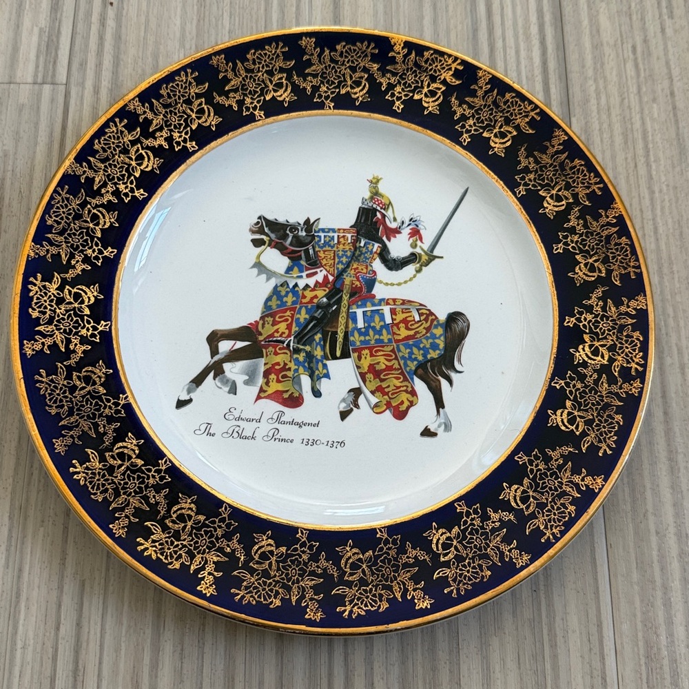 Brooks Brother’s Commissioned Decorative Plate w Edward the Black Prince
